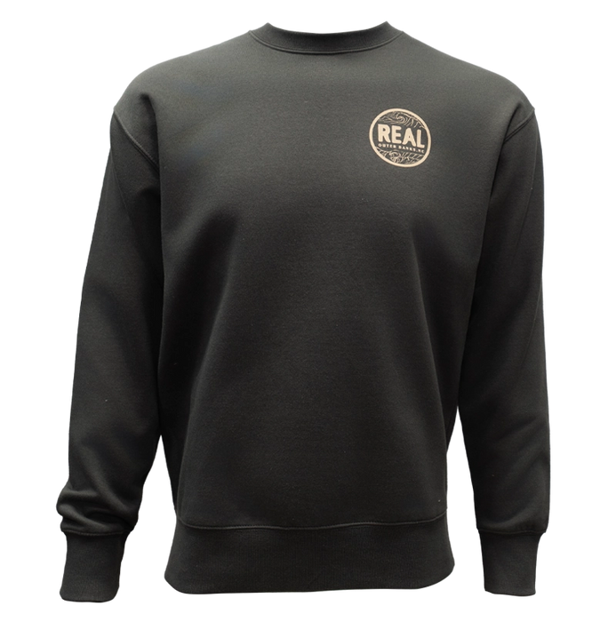 REAL Outer Banks Map Crew Sweatshirt-Vintage Black/Desert Camo