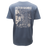 REAL Outer Banks Map Garment Dyed Tee-Blue Horizon