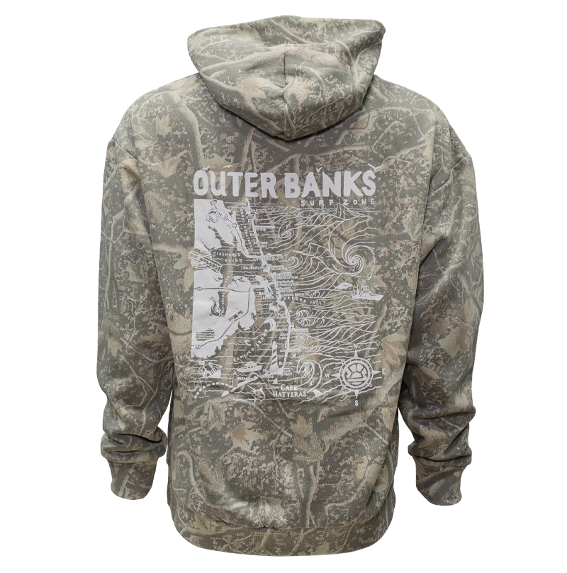 REAL Outer Banks Map Hooded Sweatshirt-Desert Camo