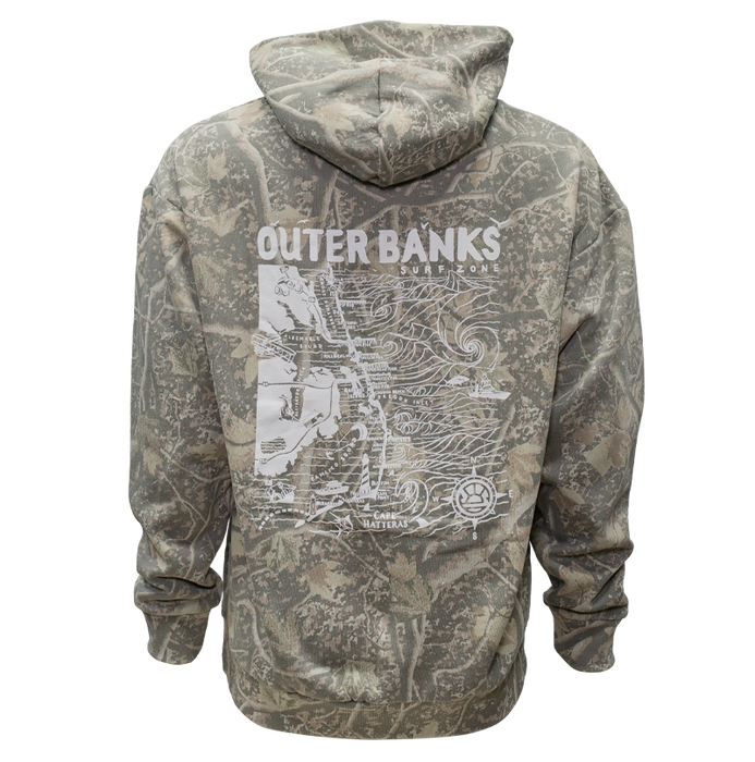 REAL Outer Banks Map Hooded Sweatshirt-Desert Camo