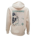 REAL Outer Banks Map Hooded Sweatshirt-Bone/Pine