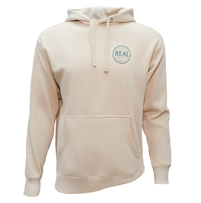 REAL Outer Banks Map Hooded Sweatshirt-Bone/Pine