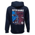 REAL Outer Banks Map Hooded Sweatshirt-Navy Blazer/RWB