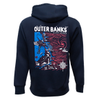 REAL Outer Banks Map Hooded Sweatshirt-Navy Blazer/RWB