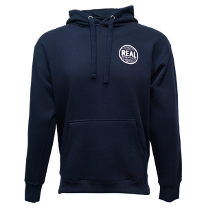 REAL Outer Banks Map Hooded Sweatshirt-Navy Blazer/RWB— Alternate View