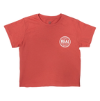 REAL Wmn's Outer Banks Map High Waisted Tee-Red Sorbet/RWB