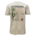 REAL Outer Banks Map Tee-Bone/Desert Camo