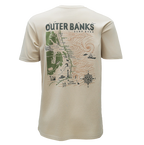 REAL Outer Banks Map Tee-Bone/Desert Camo