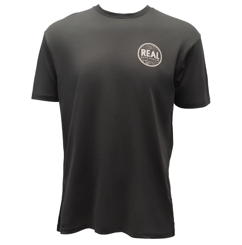 REAL Outer Banks Map Tee-Vintage Black