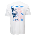 REAL Outer Banks Map Tee-White/RWB