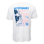 REAL Outer Banks Map Tee-White/RWB