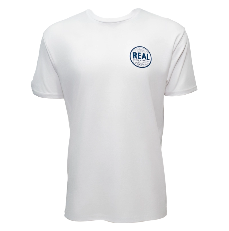 REAL Outer Banks Map Tee-White/RWB