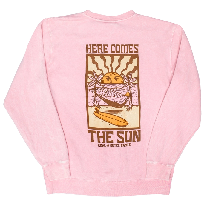REAL Peaking Horizon Crew Sweatshirt-Rose