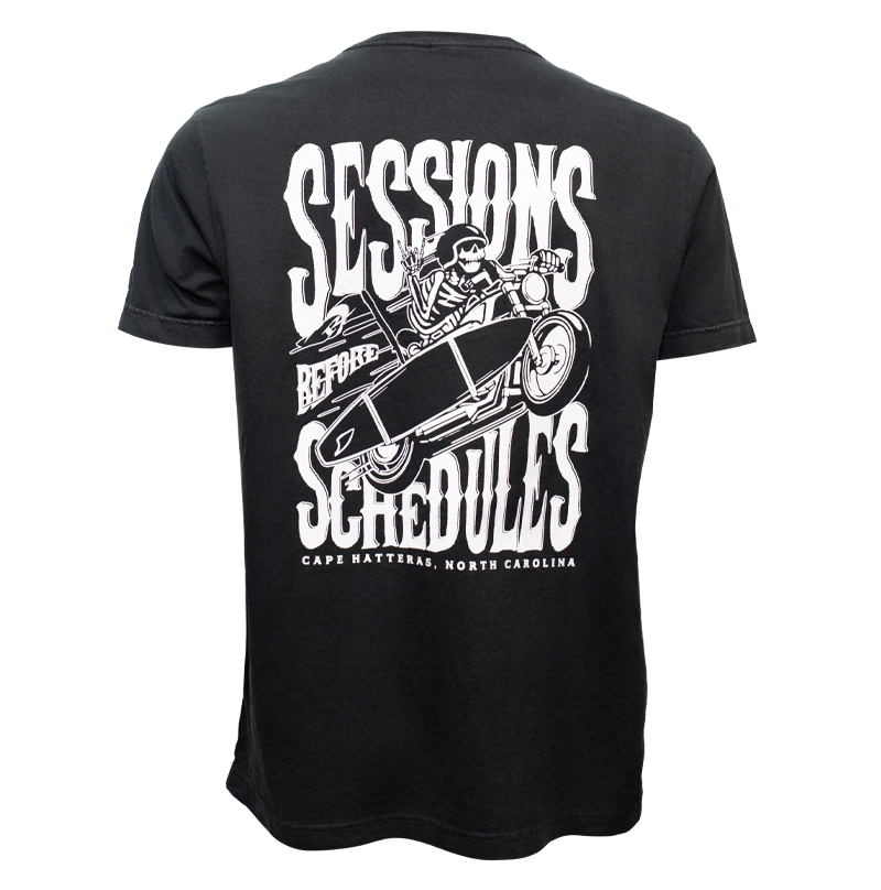 REAL Sessions Before Schedules Tee-Washed Black