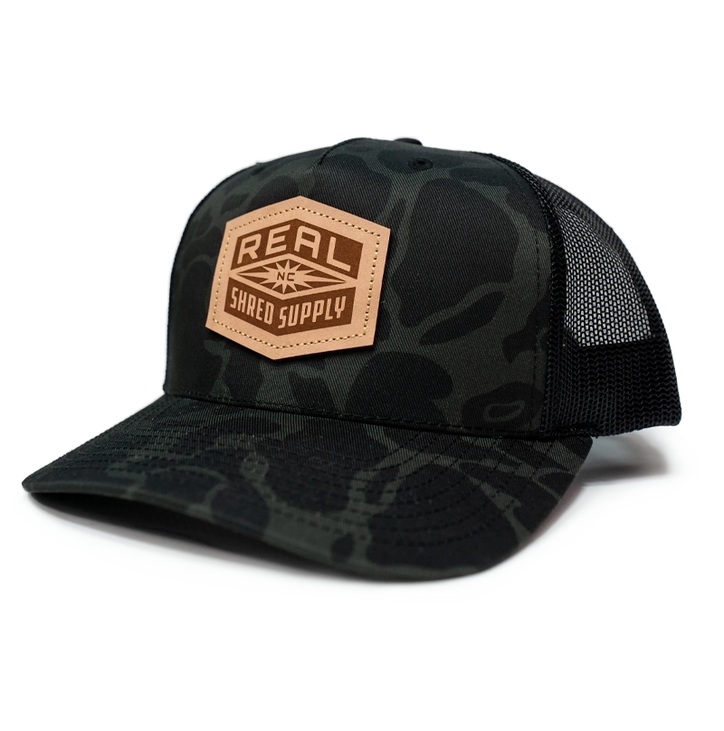 REAL Shred Supply Camo Hat-Sable Duck Camo/Black