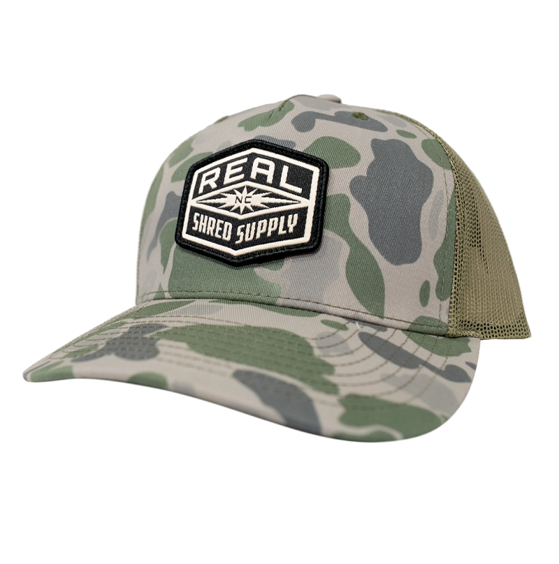 REAL Shred Supply Camo Woven Hat-Marsh Duck Camo/Loden