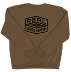 REAL Shred Supply Crew Sweatshirt-Pigment Clay