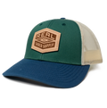 REAL Shred Supply Leather Badge Hat-Spruce/Birch/Light Navy