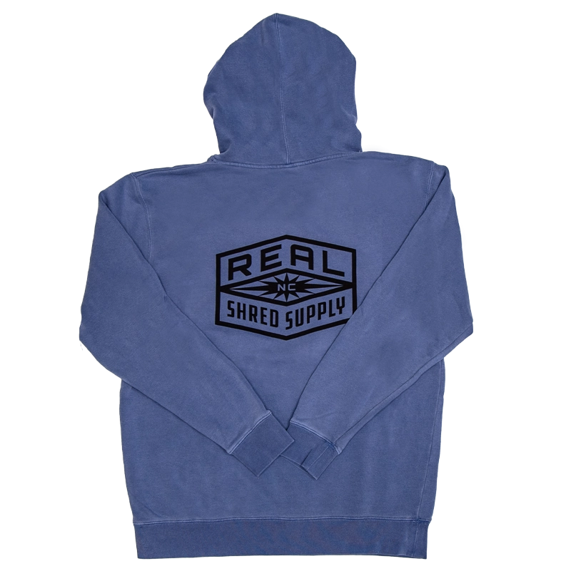 REAL Shred Supply Hooded Sweatshirt-Slate Blue