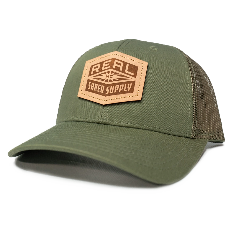 REAL Shred Supply Leather Badge Hat-Loden