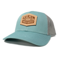 REAL Shred Supply Leather Badge Hat-Smoke Blue/Aluminum