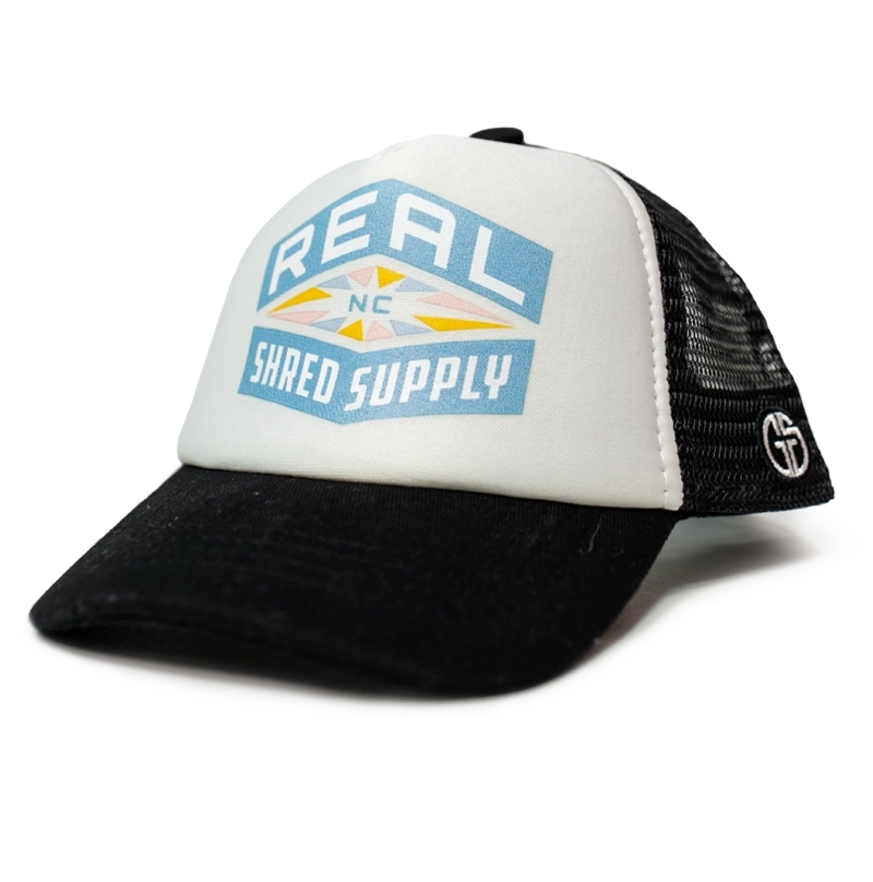 REAL Youth Shred Supply Hat-Black/White