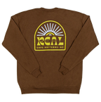 REAL Sun Ray Badge Crew Sweatshirt-Army Brown