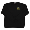 REAL Sun Ray Badge Crew Sweatshirt-Black