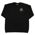 REAL Sun Ray Badge Crew Sweatshirt-Black