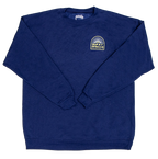 REAL Sun Ray Badge Crew Sweatshirt-Navy