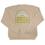REAL Sun Ray Badge Crew Sweatshirt-Sand