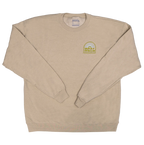 REAL Sun Ray Badge Crew Sweatshirt-Sand