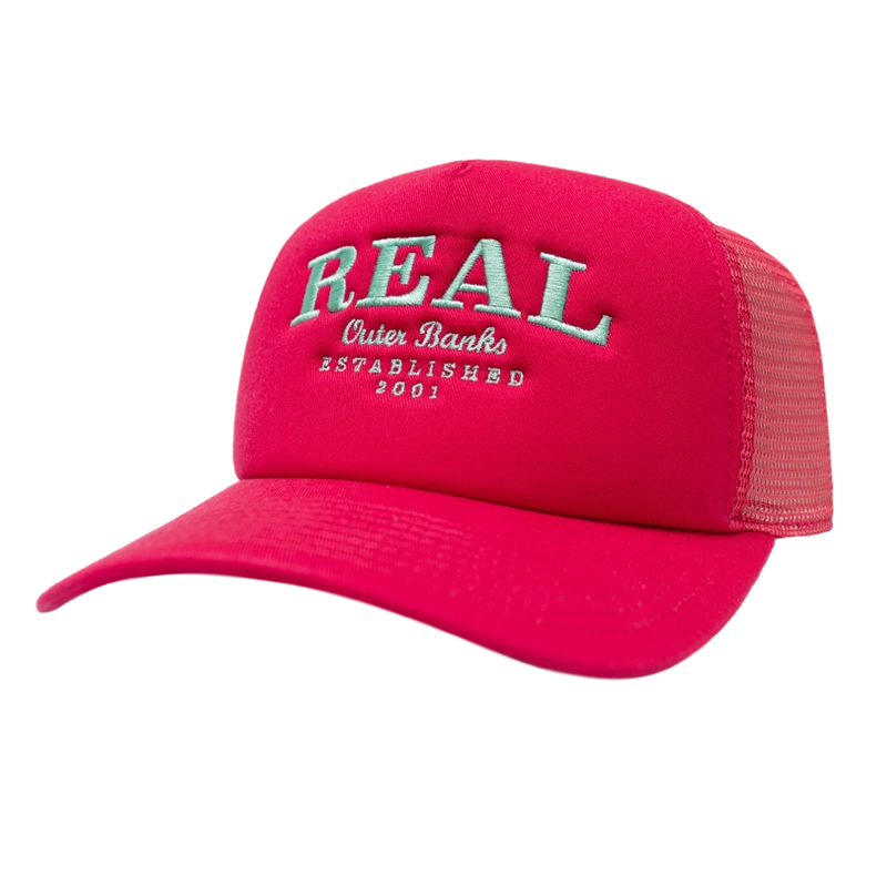 REAL Surf Trucker Hat-Fuchsia
