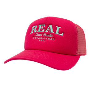 REAL Surf Trucker Hat-Fuchsia