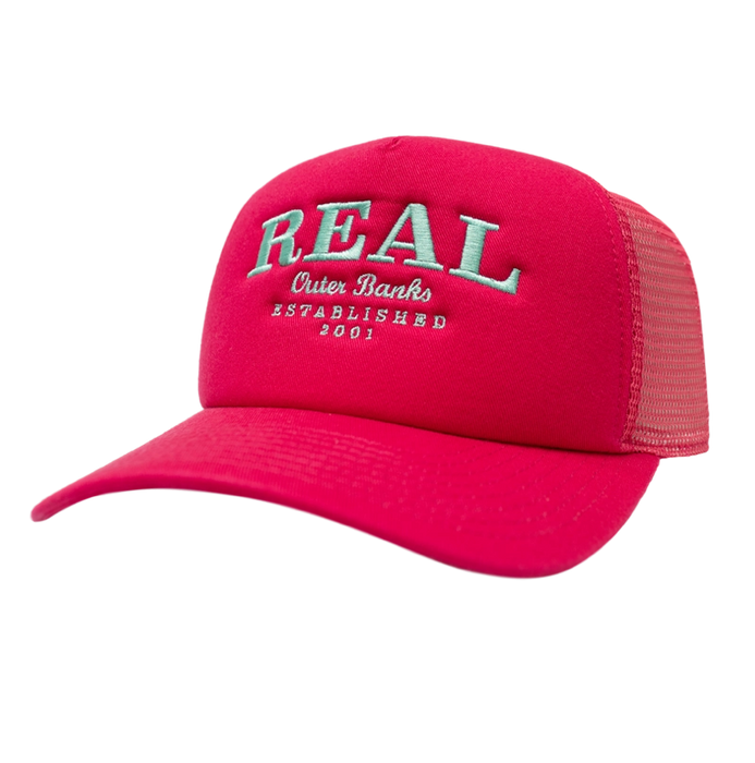 REAL Surf Trucker Hat-Fuchsia