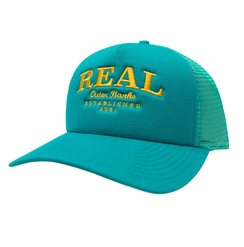 REAL Surf Trucker Hat-Teal