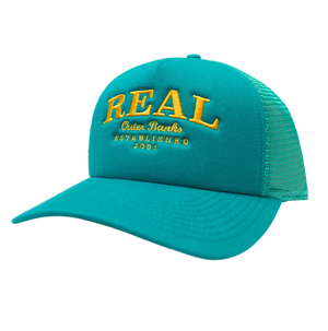 REAL Surf Trucker Hat-Teal