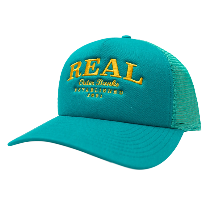 REAL Surf Trucker Hat-Teal