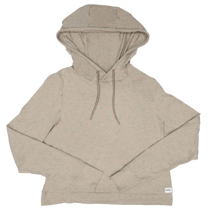 REAL Emily Hooded L/S Shirt-Heather Brown