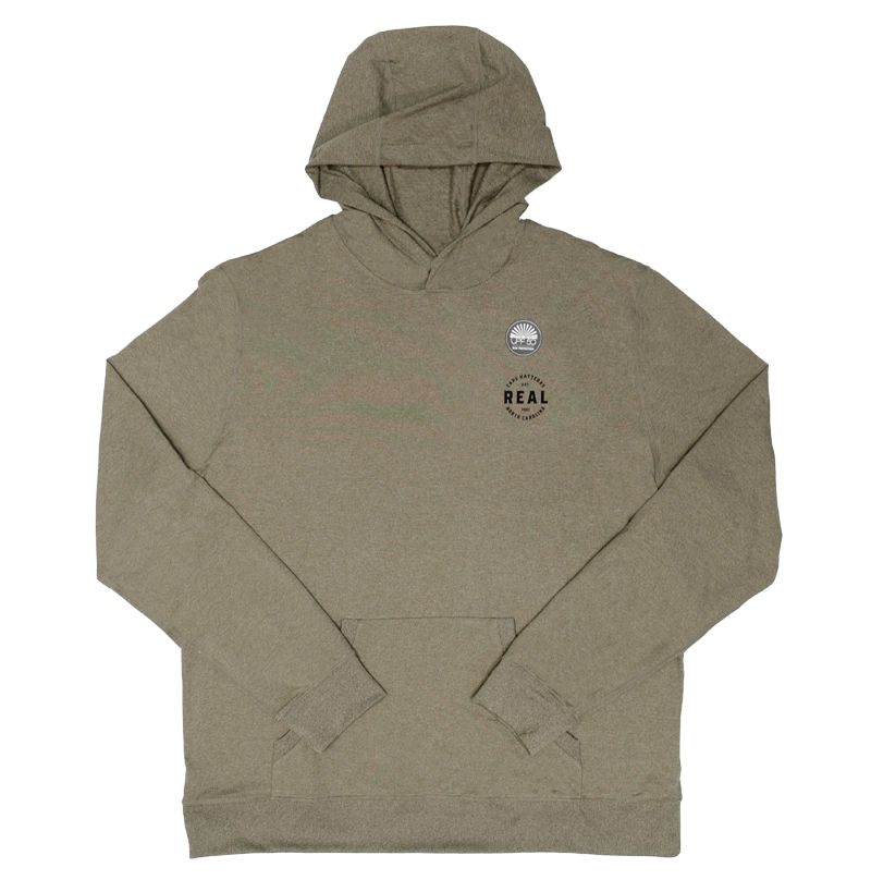 REAL Silva Hooded L/S Shirt-Heather Coffee