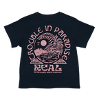 REAL Trouble In Paradise Tee-Harbor Blue