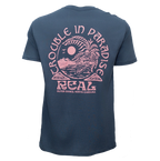 REAL Trouble In Paradise Tee-Petrol Blue