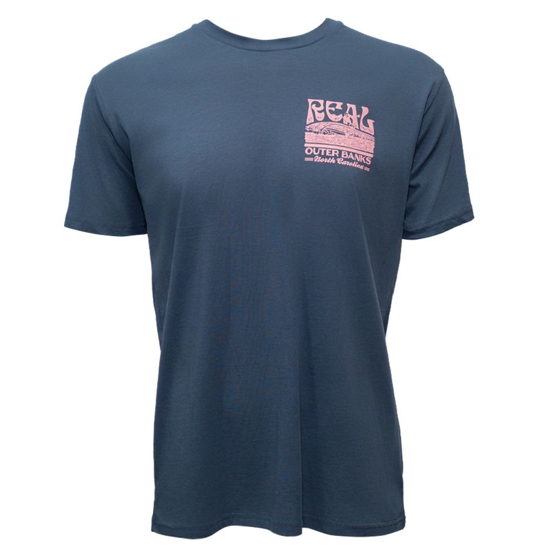 REAL Trouble In Paradise Tee-Petrol Blue