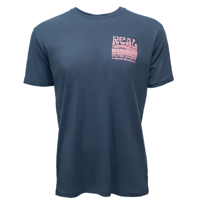 REAL Trouble In Paradise Tee-Petrol Blue