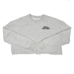 REAL Vintage Coastal Crop Crew Sweatshirt-Grey Heather