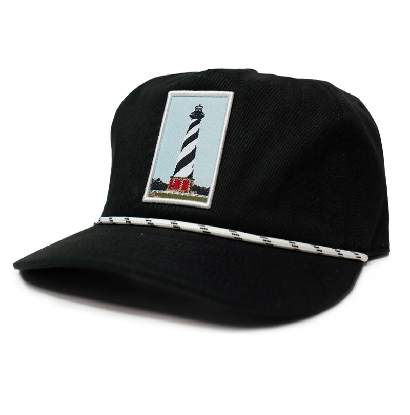 REAL Vintage Lighthouse Patch Hat-Black