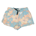 REAL Wmn's Repeater Print Volley Shorts-Aqua