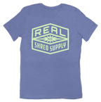REAL Wmn's Shred Supply Tee-Lavender Blue