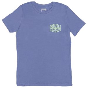 REAL Wmn's Shred Supply Tee-Lavender Blue