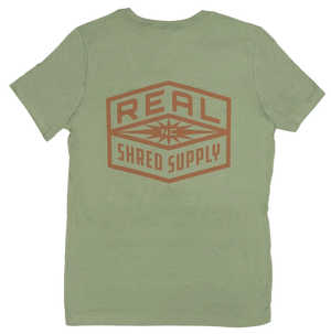 REAL Wmn's Shred Supply Tee-Sage